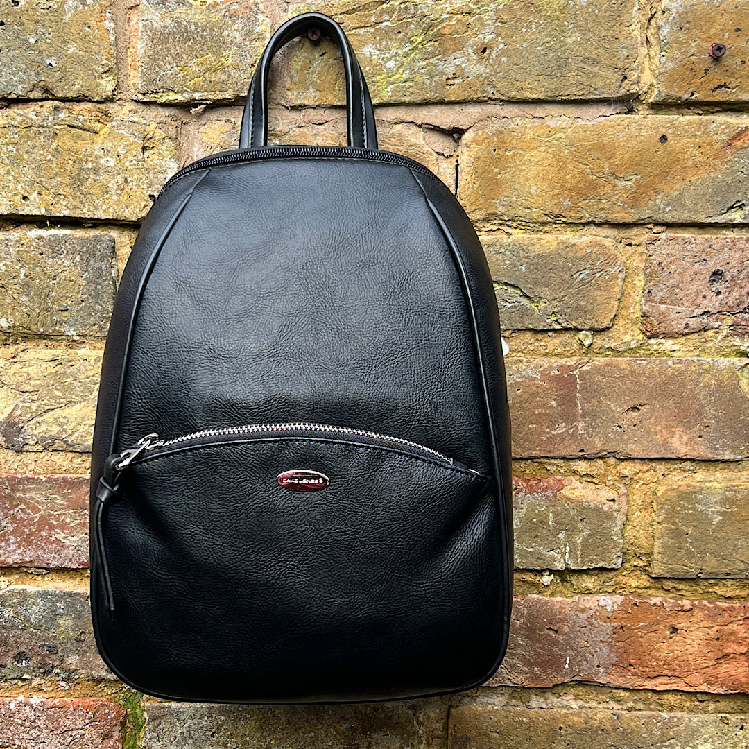 david jones leather backpack Our Bestseller Black David Jones Backpack