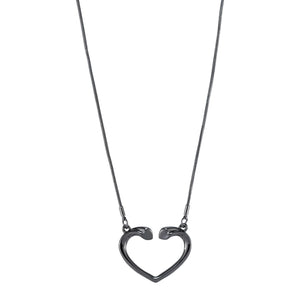 Black Sweetheart Heart Necklace
