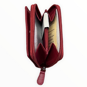 Red Small 'aka Holiday' Leather RFID Purse