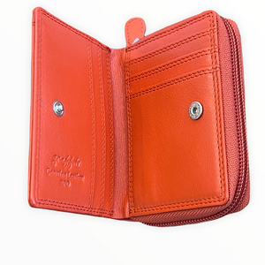 Orange Small 'aka Holiday' Leather RFID Purse