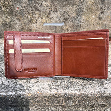 Load image into Gallery viewer, Gents Tan Leather RFID Wallet By &#39;Oak&#39; | 14 Card Slots
