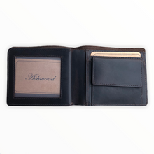 Load image into Gallery viewer, Gents Brown Leather Wallet with Coin Pocket By Ashwood
