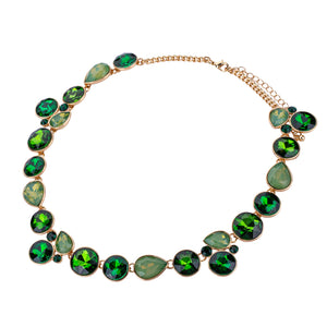 Striking Green Jewelled Statement Necklace