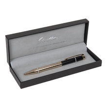 Load image into Gallery viewer, Stratton Ballpoint Pen - Black and Gold
