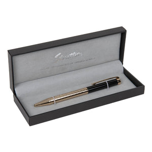 Stratton Ballpoint Pen - Black and Gold