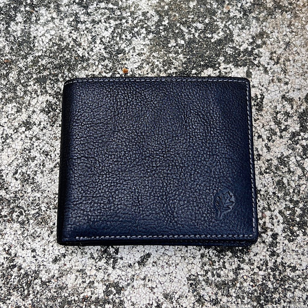 Gents Black Leather RFID Wallet By 'Oak' | 14 Card Slots