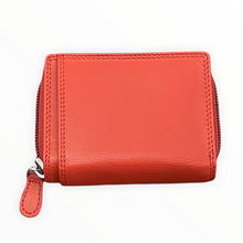 Load image into Gallery viewer, Orange Small &#39;aka Holiday&#39; Leather RFID Purse
