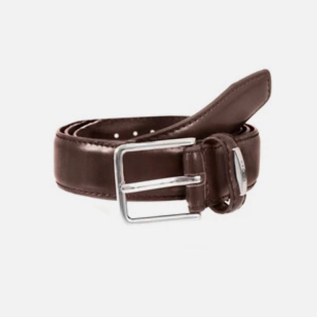 Men's Plain Brown Leather Belt By Dents